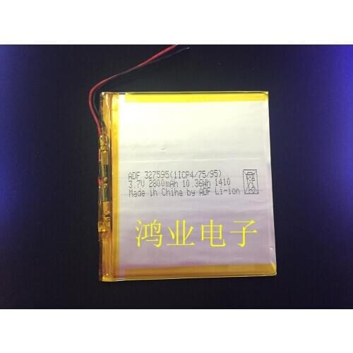 7 inch flat battery 3.7V polymer lithium battery capacity of 307595327595 2800MAH Rechargeable Li-ion Cell