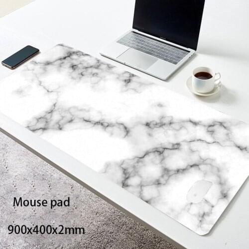 Large Marble Grain Soft Mouse Pad Office Computer Desk Mat Modern Table Game Keyboard Laptop Cushion Accessories