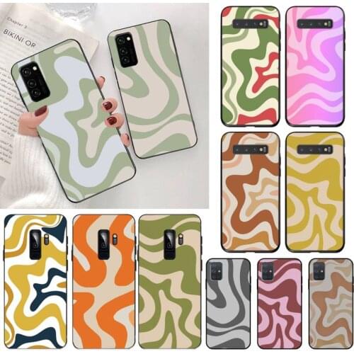 Liquid Swirl Abstract Pattern in Beige Sage Green Phone Case For Samsung Galaxy S21 Ultra S20 FE M11 S8 S9 plus S10 5G lite 2020