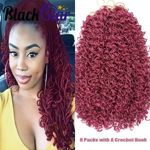 Black star 28 "Curl Zizi Box Braids Crochet Hair Colorful Synthetic Braiding Hair Extensions Zizi Box Braids for Girl"s Dressing