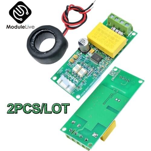 AC Digital Multifunction Meter Watt Power 0-100A Volt Amp TTL Current Test Module Closed CT PZEM-004T With Coil 80-260V For Ardu