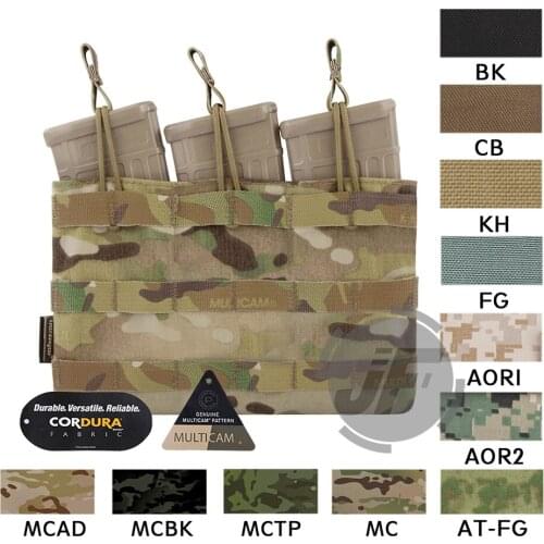 Emerson Tactical 5.56 .223 Triple Open Top Magazine Pouch Emersongear Mag Carrier MOLLE PALS Webbing W/Pull Tabs Quick Access