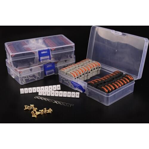 20PCS boxed Din Rail Wire Connector Terminal Block 211Quick Wiring Compact Splicing Cable Connector Terminal Block