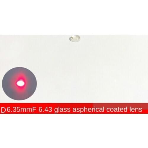 D6.35 Focal Length 6.43 Laser Module Glass Aspherical Collimation Coating Optical Mirror Focusing Lens Emission Tube