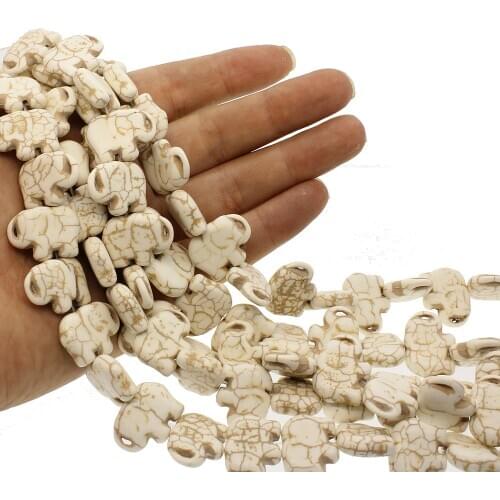 24pcs/bar Natural Stone Fashion Beads Semi-precious Stone Elephant-shaped Loose Beads For Bracelet Necklace Jewelry Accessories