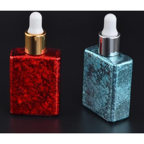 MUB - Top Quality Small Dropper Perfume Bottle 17ml Portable Refillable Essential Oil Bottles Empty UV Glass Travel Bottle