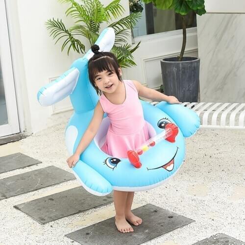 Cartoon Whale Inflatable Baby Swimming Ring Toddler Neck Float Circle Seat Swimming Baby Accessories Neck Ring Tube Safety