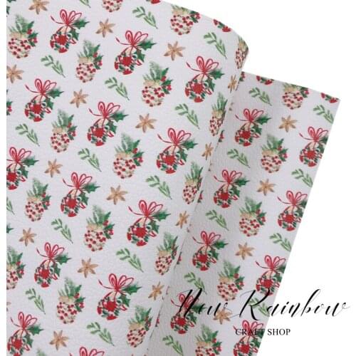 New Rainbow 30x138cm/roll Xmas Decoration Jingle Balls Litchi Faux leatherette for bows, earrings, DIY handmade crafts