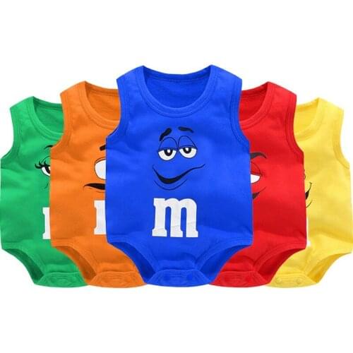 Newborn Baby Clothing 2021 Summer Sleeveless Baby Boy Girl Clothes 100% Cotton Kids Baby Bodysuits & Jumpsuits