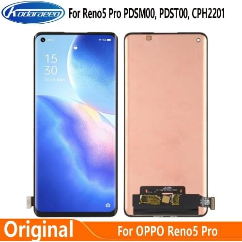 Original AMOLED Display Replace 6.55"For OPPO Reno5 Pro 5G LCD Touch Screen Digitizrt Assembly PDST00 CPH2201 PDSM00