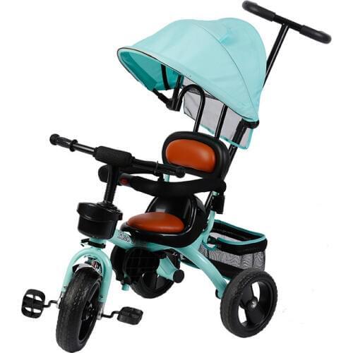 Hand Push Children Three-Wheeled Bicycle with Hood Baby Bicycle Multi-Specification Infant stroller 3 wheel tricycle