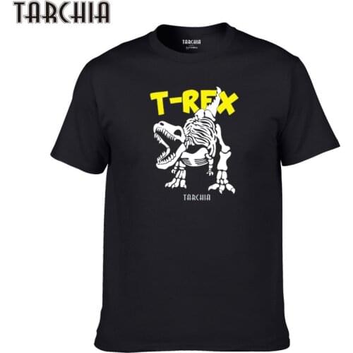 TARCHIA 2022 T-Rex Tyrannosaurus Oversized Fitness Cotton Homme Sleeve Spring Fashion Print Men Tees Tops Casual T Shirt New