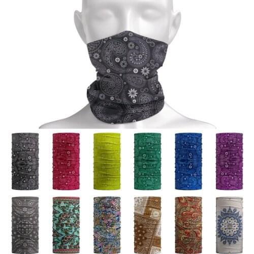 Outdoor Sport Seamless Bandanas Paisley Neck Warmer Face Shield Motorcycle Cycling Balaclava Headband Mask Hiking Fishing Scarf