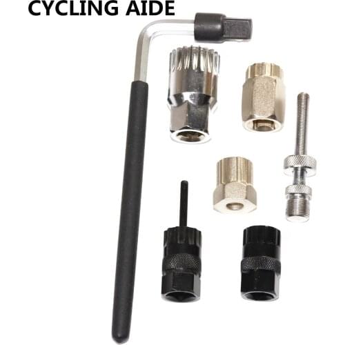Bicycle bottom bracket removing BB socket and cassette flywheel removing socket bike repair tool