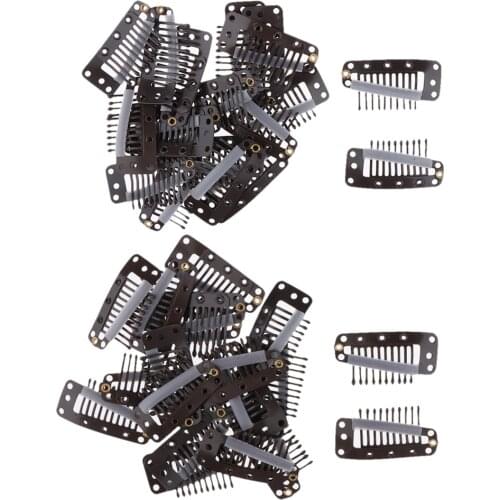 40 Pcs Professional Hair Extension Snap Clips Wig Hairdressing Grip Clip Wigs Accessories Clip in Hair Extension