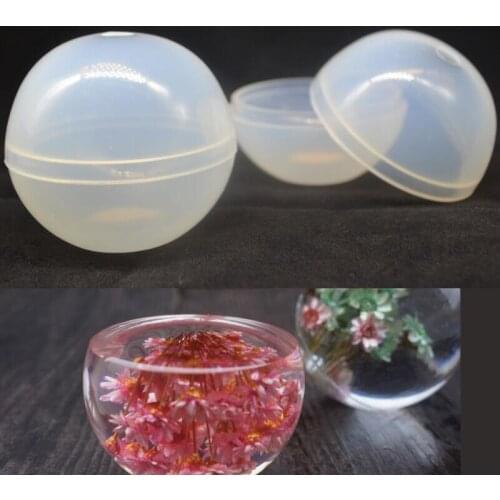 1 set 60mm ball shape Clear Sphere Jewelry Mould DIY Spherical Silicone Transparent Round Mold jewelry molds finding tools