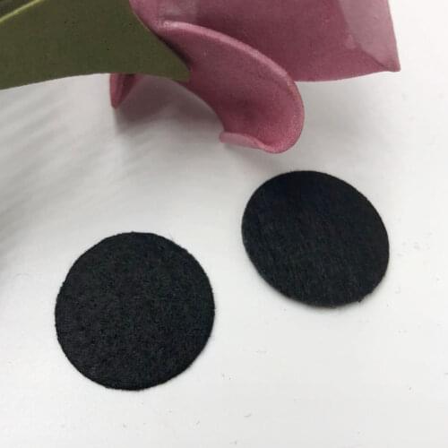100pcs Felt 25mm Circle Appliques - Black Free Shipping