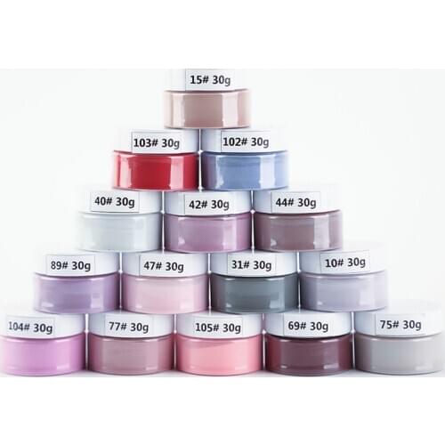 30g/Box 115 Colors Dipping Powder Neutral Color Dip Nail Glitter Powder Pigment Without Lamp Cured Natural Dry Super Fine Powder