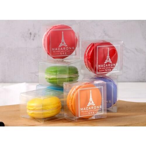 50pcs Mini Size Plastic Cake Box Wedding Cake Decor Gift Boxes Moon Cake Packing Macaroon Box