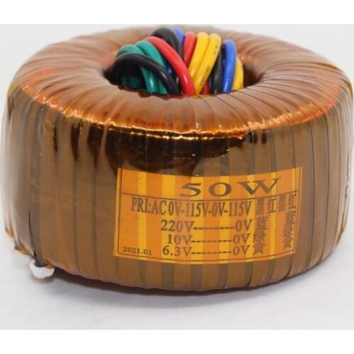 50W Toroidal Transformer For Tube Preamplifier Double 220V Or Single 220V 0-6.3V 0-10V
