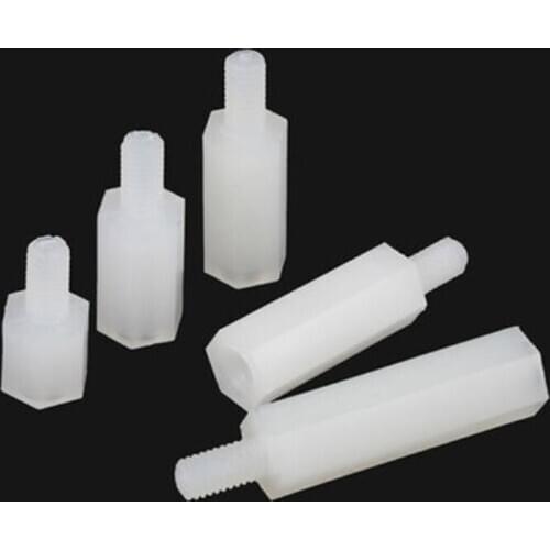 500pcs M3 Hex Nylon Standoff Spacer Column Flat Head Nylon Plastic Spacing Screws M3x5/6/7/8/9/10/11/12/14/15/18/20/25/30+6mm
