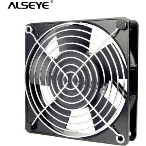 ALSEYE AC 220/240V 120mm Fan Metal frame 12cm AC cooling fan with Cover 50/60 HZ 2500RPM Two Ball Bearing Cooling Fans