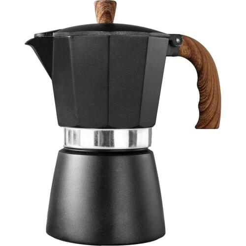 150/300ml Aluminum Coffee Maker Moka Pot Espresso Percolator Pot Moka Coffee Pot Practical Percolator Pot Coffee Kettles 3/6 Cup