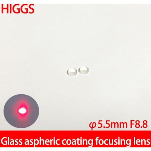 High quality Diameter 5.5mm FL 8.8mm aspherical glass lenses Laser focusing laser module part AR coated Customizable