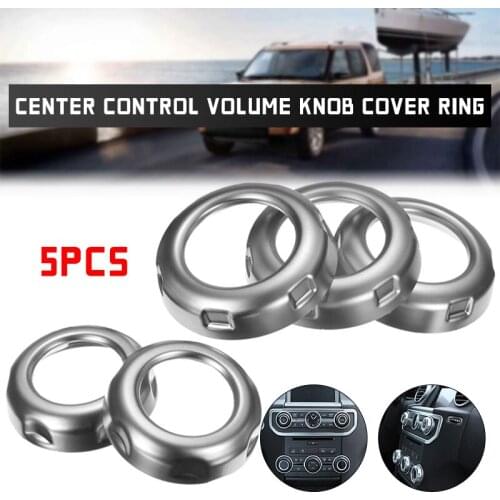 Car Chrome Center Control Air Conditioning Volume Knob Trim Cover For Land Rover Discovery 4 L319 2010-2016