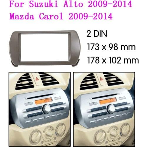 2din Car Radio Fascia for SUZUKI Alto mazda carol 2009-2014 Stereo Dash Fit Kit Install Fascia Face Plate Panel DVD Frame