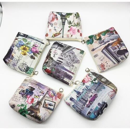 Free ship!1lot=12pc!Famous architecture coin purse / key bag / Cosmetic pencil Bag/ cute coin mini wallet/storage bag