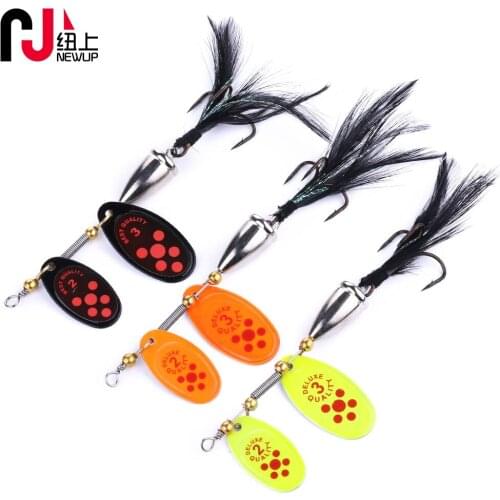 1PCS Spinner Bait 13g 6.5cm Hard Spoon Bass Lures Metal Fishing Lure With Feather Treble Hooks For Pike Fishing