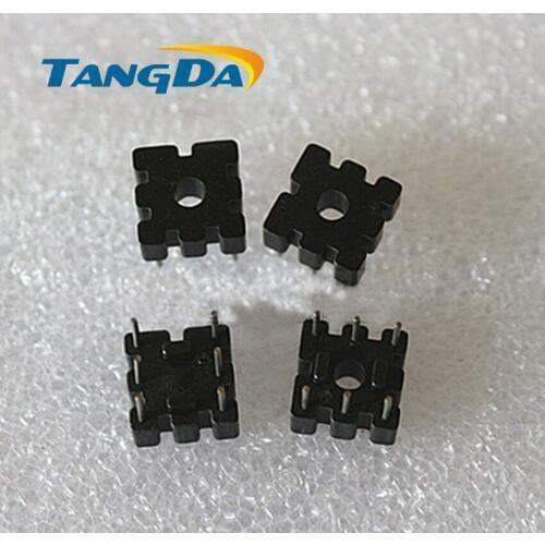 Tangda bobbin base holder 10*10mm 3+3pin 6p transformer Common mode Choke Ferrite bead Inductor phenolic Ferrite cores skeleton