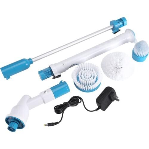 3 Heads Electric Spin Scrubber Cleaning Brush Bathroom Floor Tiles Household Clean Tool US Plug