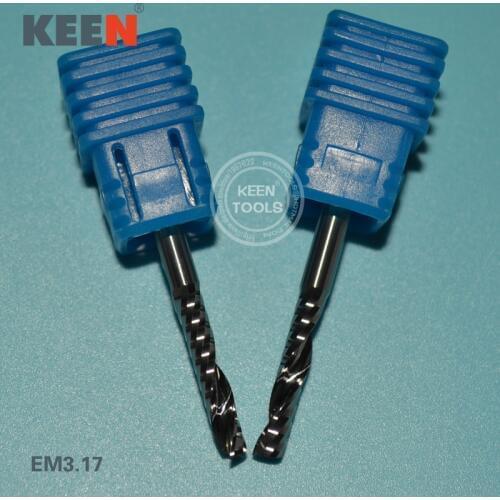 EM3.17mm Tungsten carbide tools/Single Flute Spiral Drill Bits/Acrylic router bits