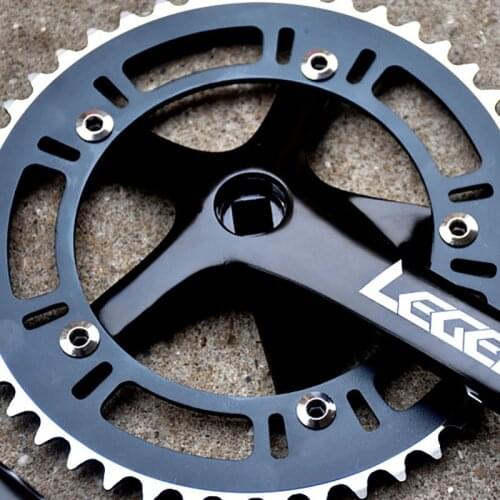 Fixie Track Bike Crankset Single Speed Biccycle Chainwheel Disc All Aluminum Alloy 46T 170mm Crank 103mm BB