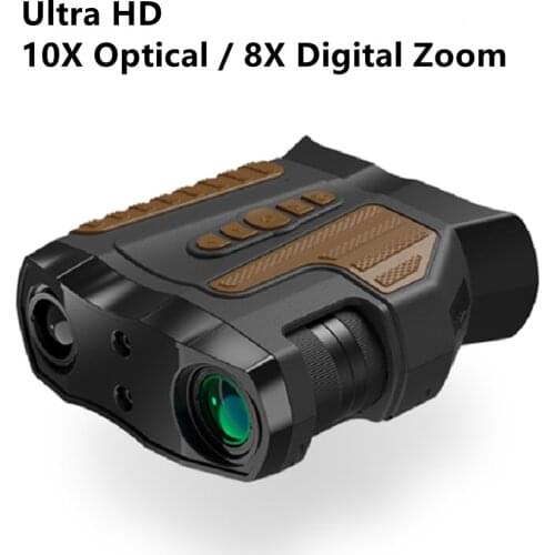 Night Vision Device Infrared Binoculars 10X Optical Zoom 8X Digital Hunting Camera Telescope For Outdoor Camping 500m Dark View