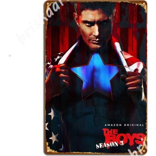 Jensen Ackles As Soldier Boy Metal Signs Cinema Wall Decor Cinema Living Room Retro Tin sign Posters