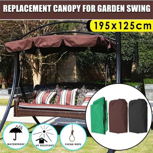 Summer Waterproof Top Cover Canopy Replacement Shade for Garden Courtyard Outdoor Swing Chair Hammock Canopy Swing Cha