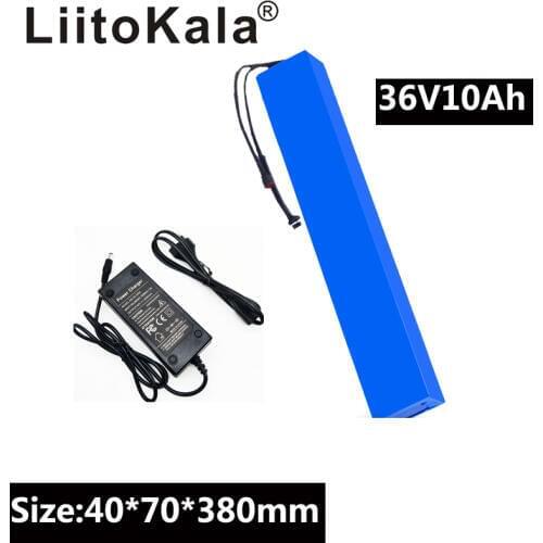 Liitokala 36V 10AH 500 w High Power and Capacity 42 v 18650 Lithium Battery Electric Motorcycle Bicycle Scooter with BMS