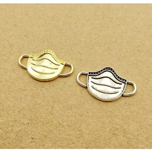 10pcs 13x22mm mask charm for jewelry making and crafting fashion earring pendant bracelet necklace charms