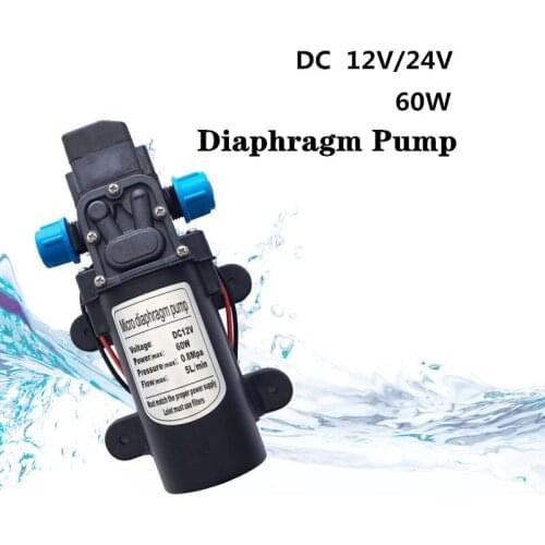 DC 12V/24V 60W Micro Diaphragm Water Pump Self-Priming Booster Pump Automatic Switch For Home garden Spray Pressure Type