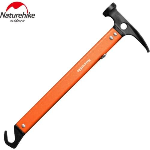 Naturehike Multi-function Aluminum Camping Hammer Aluminum Alloy Hook Wild Survival Equipment Lifesaving Hammer