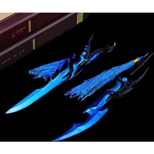 Ghost Eye Alloy Weapon Sword Set Model Game Cartoon Character Peripheral Model Two-piece Performance Role-playing Props