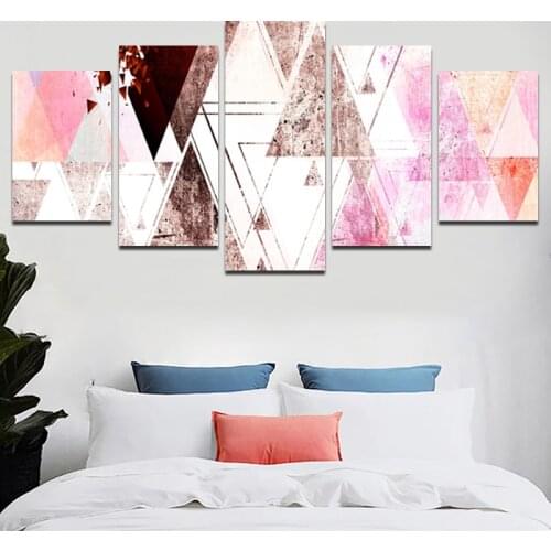 Irregular Graphic Art Wall Poster Modern Abstract Printed Canvas Oil Painting Home Decor Bedroom Mural Five Piece Without Frame