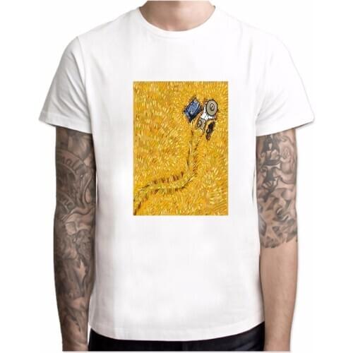 New Summer Spoof Van Gogh in the field T shirt Mens Fashion T-Shirt Male Fashion Hipster Tshirt Man Oversized Tops Tee Clothing