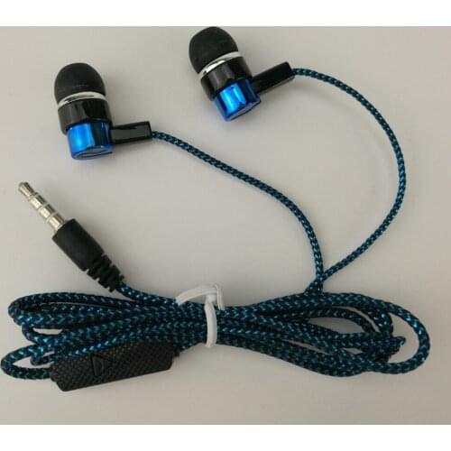 Common cheap serpentine Weave braid cable headset earphones headphone earcup direct sales by manufacturers blue green 300pcs/lot