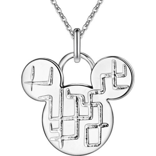 Wholesale Charm Silver Color Pendants For Women Fashion Jewelry Necklace Lady Fashion Jewelry Pendant Mouse Head AN232/ayoajpva
