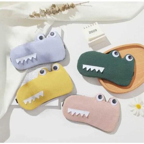 Plush Cartoon Cute Sleep Mask Sort Sleeping Night Eye Cover Bandage Shark Crocodile Animal Plush Dream Eyepatch Aid Bandage Nap