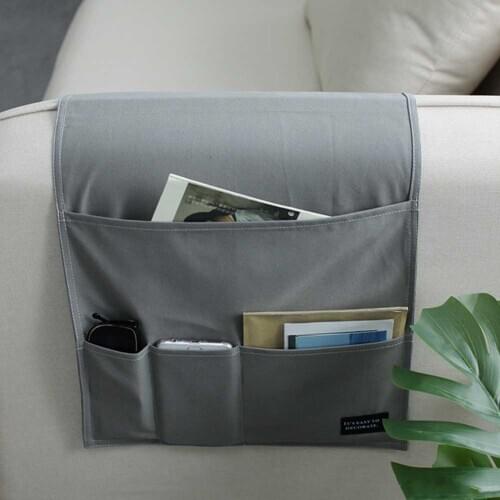 Sofa Armrest Solid Magazines Space Saving TV Remote Large Multifunctional Bedside Anti Slip Sundries Organizer Storage Bag
